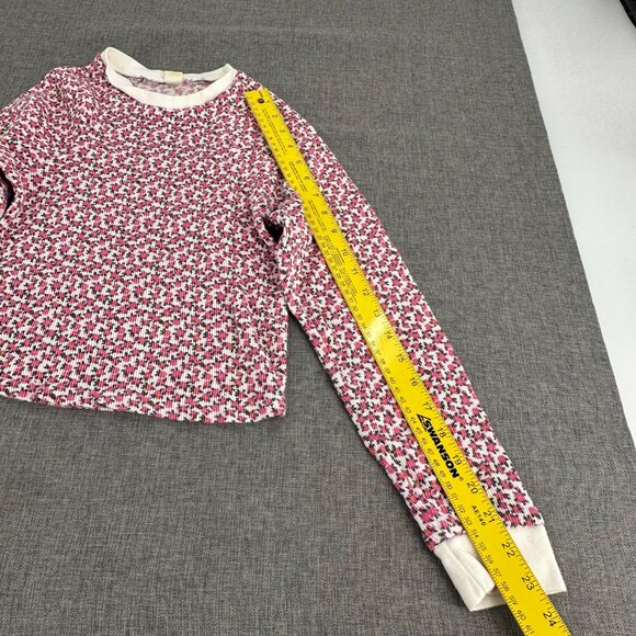 PacCares Comfy Thermal Top Long Sleeve‎ Pre-Owned Small Cotton Pink Ivory - Picture 6 of 14